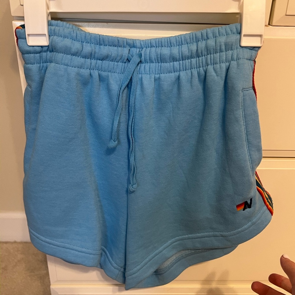 Navy Athletic Shorts with Moisture-Wicking Fabric and Elastic Waistband